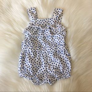 30% Off Bundles! Blue & White Polka Dot Romper!